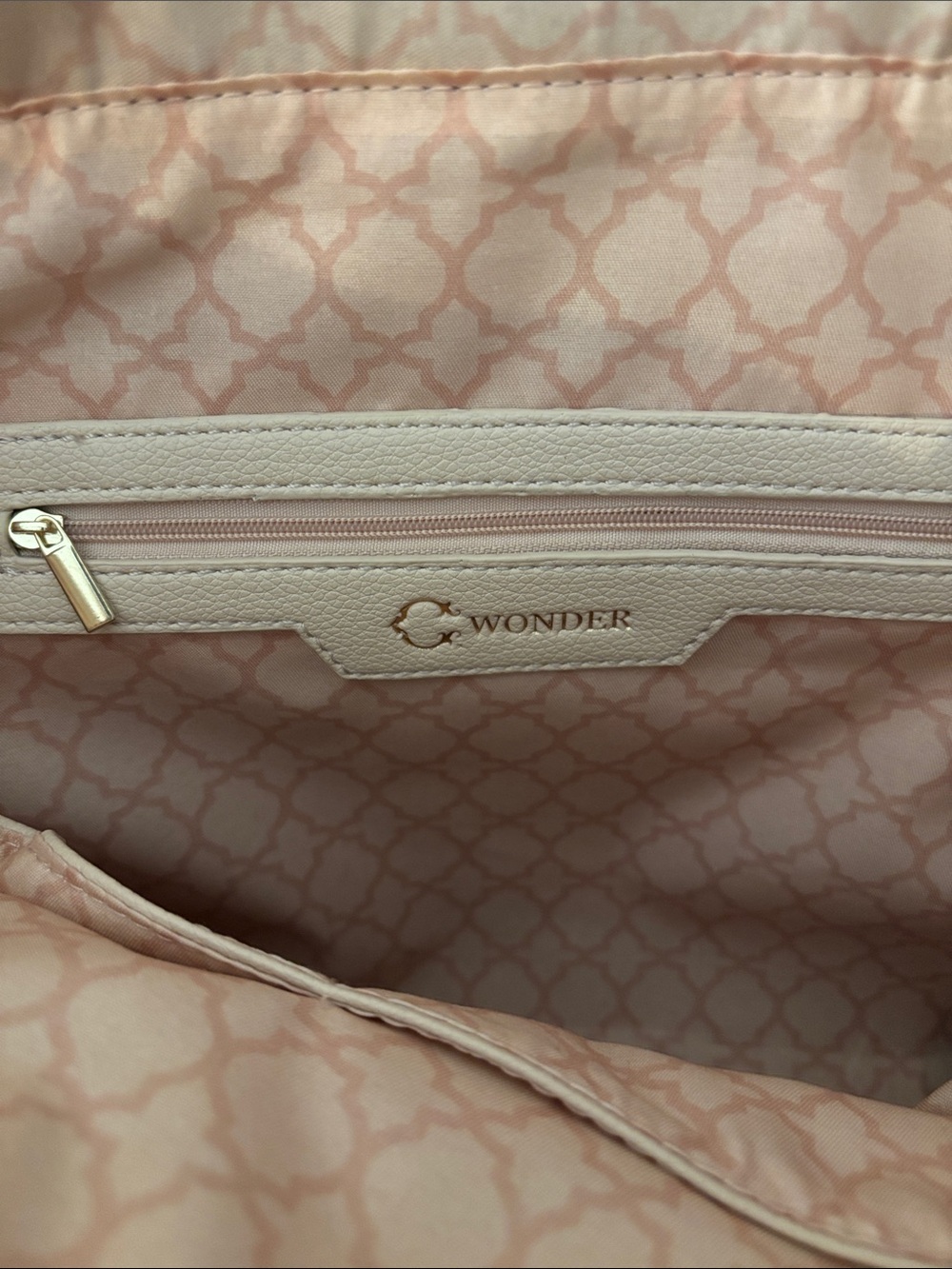 C. Wonder Beige Woven Tote with Tassel - Picture 8 of 9